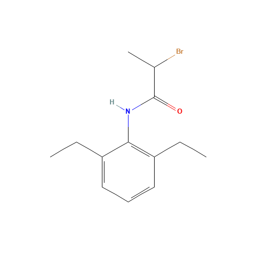 2-bromo-N-(2,6-diethylphenyl)propanamide (CAS: 53984-90-0) - Chemical Structure and Molecular Formula 