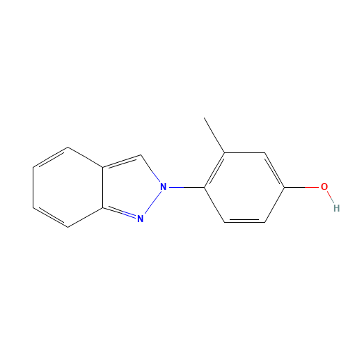 4-indazol-2-yl-3-methylphenol (CAS: 1393125-77-3) - Chemical Structure and Molecular Formula 