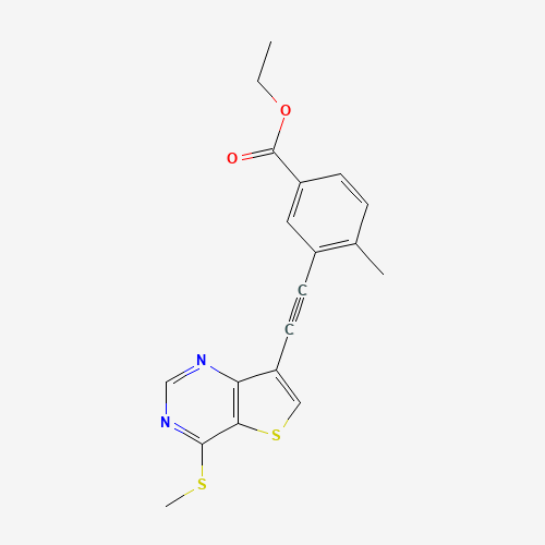 ethyl 4-methyl-3-[2-(4-methylsulfanylthieno[3,2-d]pyrimidin-7-yl)ethynyl]benzoate (CAS: 1318132-88-5) - Related Chemical Product