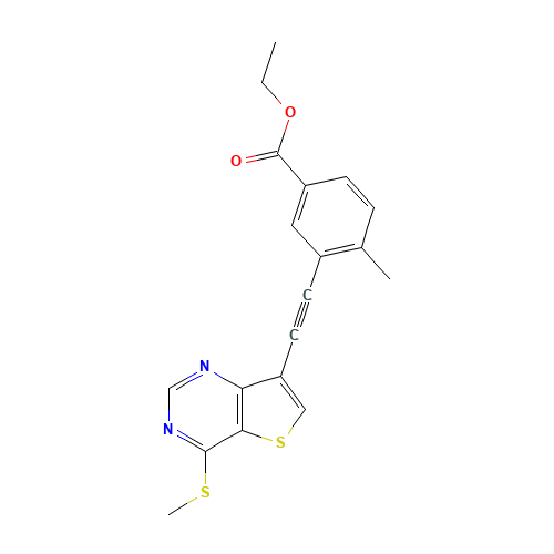 ethyl 4-methyl-3-[2-(4-methylsulfanylthieno[3,2-d]pyrimidin-7-yl)ethynyl]benzoate (CAS: 1318132-88-5) - Related Chemical Product