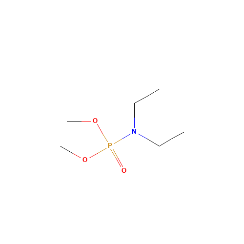 N-dimethoxyphosphoryl-N-ethylethanamine (CAS: 65659-19-0) - Chemical Structure and Molecular Formula 