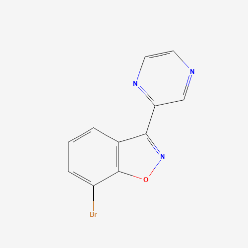 7-bromo-3-pyrazin-2-yl-1,2-benzoxazole (CAS: 1428881-40-6) - Chemical Structure and Molecular Formula 