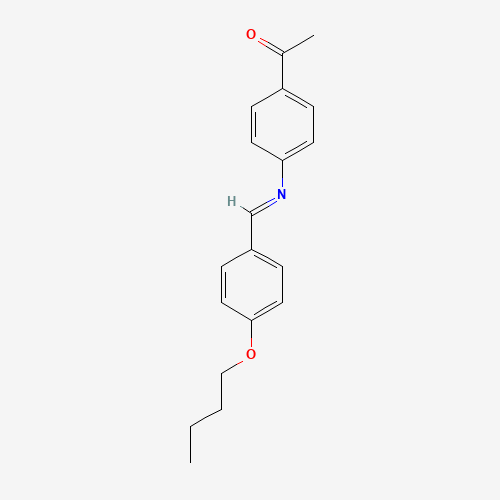 1-[4-[(4-butoxyphenyl)methylideneamino]phenyl]ethanone (CAS: 17224-18-9) - Chemical Structure and Molecular Formula 