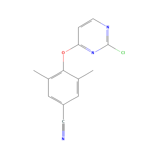 4-(2-chloropyrimidin-4-yl)oxy-3,5-dimethylbenzonitrile (CAS: 1033954-42-5) - Chemical Structure and Molecular Formula 