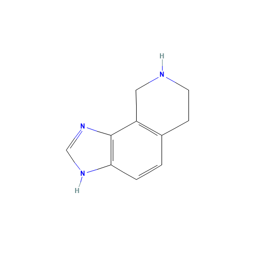6,7,8,9-tetrahydro-3H-imidazo[4,5-h]isoquinoline (CAS: 56623-99-5) - Chemical Structure and Molecular Formula 
