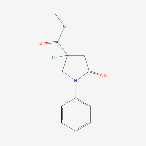 methyl 5-oxo-1-phenylpyrrolidine-3-carboxylate (CAS: 64320-92-9) - Chemical Structure and Molecular Formula 