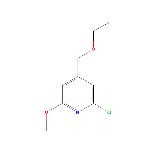 2-chloro-4-(ethoxymethyl)-6-methoxypyridine (CAS: 1402738-53-7) - Chemical Structure and Molecular Formula 
