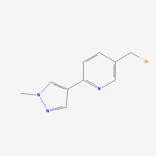 5-(bromomethyl)-2-(1-methylpyrazol-4-yl)pyridine (CAS: 1314141-33-7) - Chemical Structure and Molecular Formula 