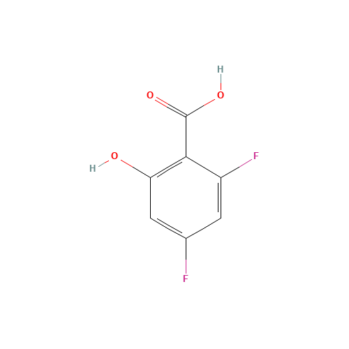2,4-difluoro-6-hydroxybenzoic acid (CAS: 189283-54-3) - Chemical Structure and Molecular Formula 