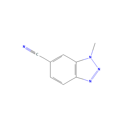 3-methylbenzotriazole-5-carbonitrile (CAS: 864274-02-2) - Chemical Structure and Molecular Formula 