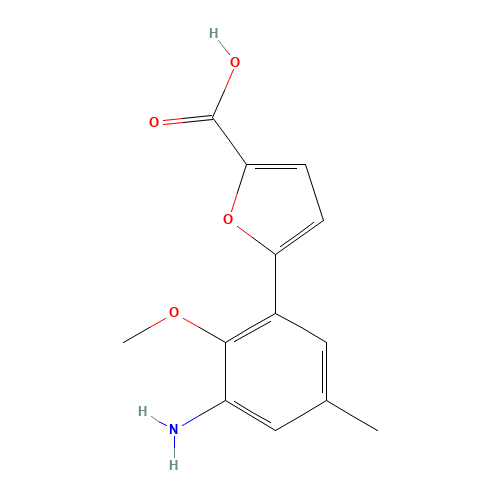 5-(3-amino-2-methoxy-5-methylphenyl)furan-2-carboxylic acid (CAS: 1262298-18-9) - Related Chemical Product