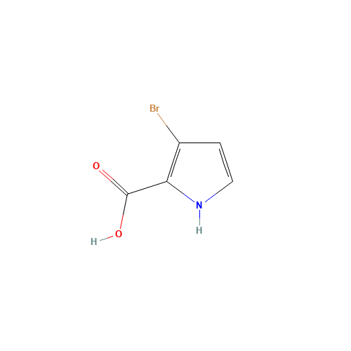 3-bromo-1H-pyrrole-2-carboxylic acid (CAS: 145821-55-2) - Chemical Structure and Molecular Formula 