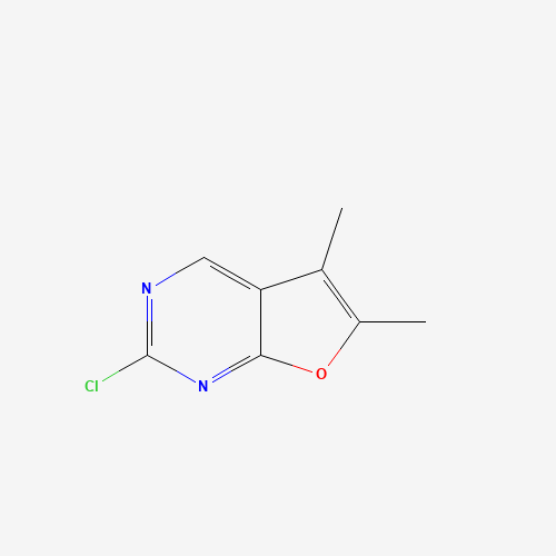 2-chloro-5,6-dimethylfuro[2,3-d]pyrimidine (CAS: 1030377-51-5) - Chemical Structure and Molecular Formula 