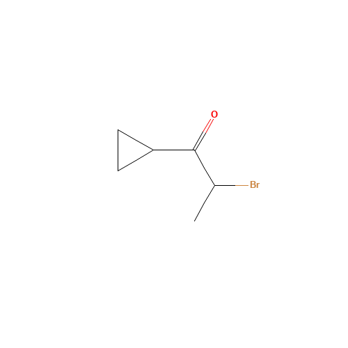 2-bromo-1-cyclopropylpropan-1-one (CAS: 34650-66-3) - Chemical Structure and Molecular Formula 