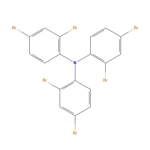 2,4-dibromo-N,N-bis(2,4-dibromophenyl)aniline (CAS: 5489-72-5) - Chemical Structure and Molecular Formula 
