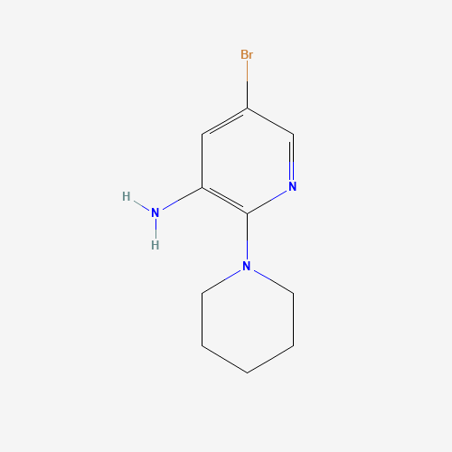 5-bromo-2-piperidin-1-ylpyridin-3-amine (CAS: 1226271-22-2) - Chemical Structure and Molecular Formula 