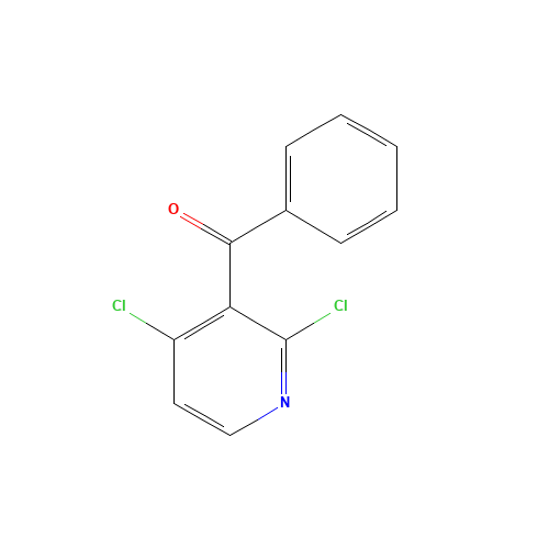 (2,4-dichloropyridin-3-yl)-phenylmethanone (CAS: 134031-25-7) - Chemical Structure and Molecular Formula 