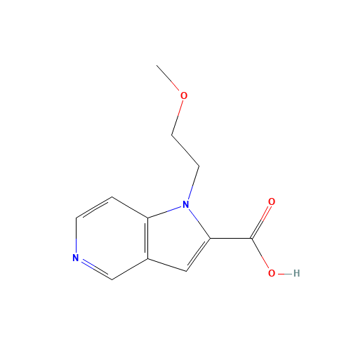 1-(2-methoxyethyl)pyrrolo[3,2-c]pyridine-2-carboxylic acid (CAS: 1313266-61-3) - Chemical Structure and Molecular Formula 
