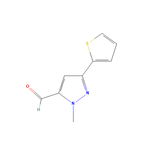 2-methyl-5-thiophen-2-ylpyrazole-3-carbaldehyde (CAS: 879896-48-7) - Related Chemical Product