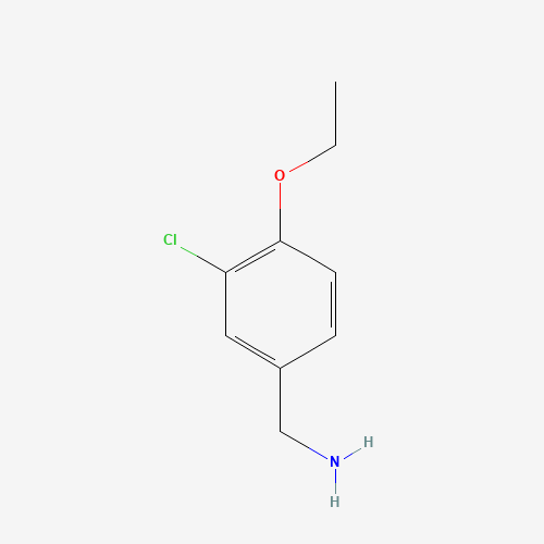 (3-chloro-4-ethoxyphenyl)methanamine (CAS: 329928-04-3) - Chemical Structure and Molecular Formula 