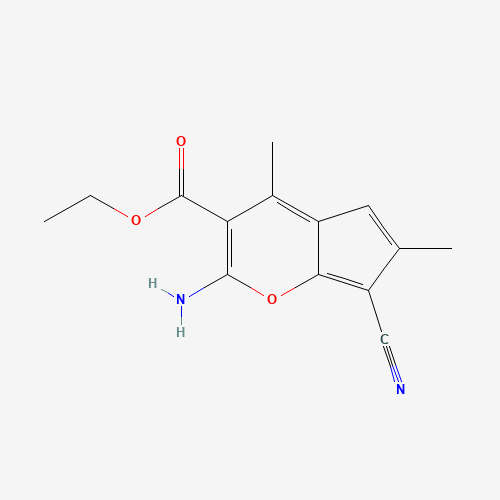 ethyl 2-amino-7-cyano-4,6-dimethylcyclopenta[b]pyran-3-carboxylate (CAS: 37500-82-6) - Related Chemical Product
