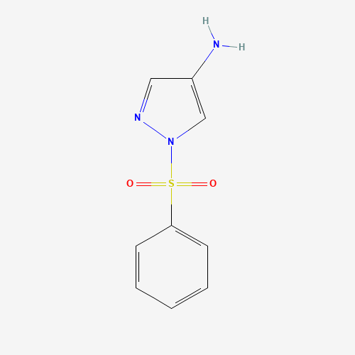 1-(benzenesulfonyl)pyrazol-4-amine (CAS: 1208170-22-2) - Chemical Structure and Molecular Formula 
