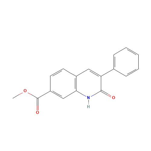 methyl 2-oxo-3-phenyl-1H-quinoline-7-carboxylate (CAS: 1383849-47-5) - Chemical Structure and Molecular Formula 