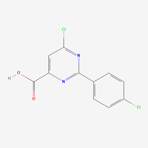 6-chloro-2-(4-chlorophenyl)pyrimidine-4-carboxylic acid (CAS: 1282411-08-8) - Chemical Structure and Molecular Formula 