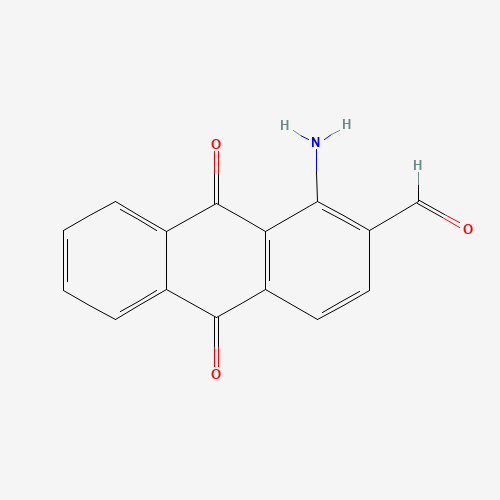 1-amino-9,10-dioxoanthracene-2-carbaldehyde (CAS: 6363-87-7) - Chemical Structure and Molecular Formula 