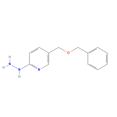 [5-(phenylmethoxymethyl)pyridin-2-yl]hydrazine (CAS: 1131393-01-5) - Chemical Structure and Molecular Formula 