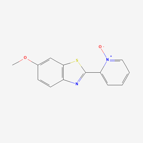 6-methoxy-2-(1-oxidopyridin-1-ium-2-yl)-1,3-benzothiazole (CAS: 34016-51-8) - Chemical Structure and Molecular Formula 