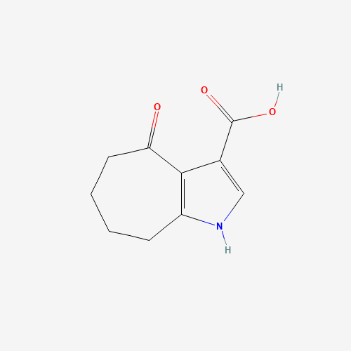4-oxo-5,6,7,8-tetrahydro-1H-cyclohepta[b]pyrrole-3-carboxylic acid (CAS: 202209-75-4) - Chemical Structure and Molecular Formula 