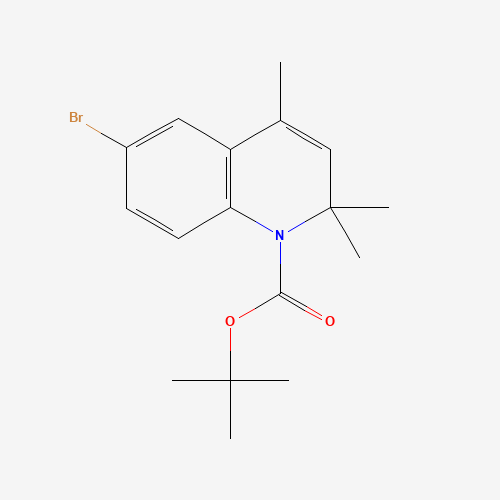 tert-butyl 6-bromo-2,2,4-trimethylquinoline-1-carboxylate (CAS: 179894-35-0) - Chemical Structure and Molecular Formula 