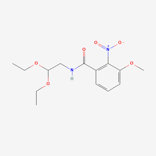 N-(2,2-diethoxyethyl)-3-methoxy-2-nitrobenzamide (CAS: 1616289-09-8) - Chemical Structure and Molecular Formula 