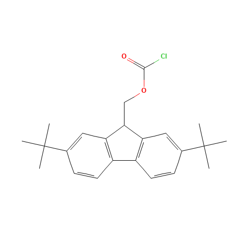 (2,7-ditert-butyl-9H-fluoren-9-yl)methyl carbonochloridate (CAS: 287381-46-8) - Related Chemical Product