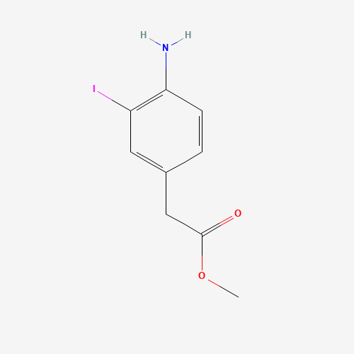 methyl 2-(4-amino-3-iodophenyl)acetate (CAS: 374933-81-0) - Chemical Structure and Molecular Formula 