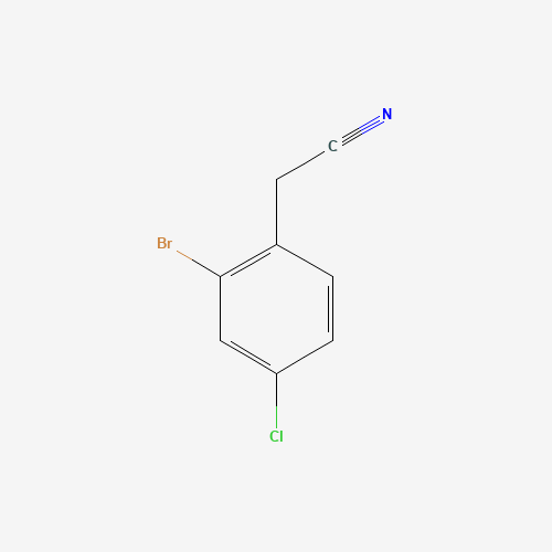 2-(2-bromo-4-chlorophenyl)acetonitrile (CAS: 52864-54-7) - Chemical Structure and Molecular Formula 