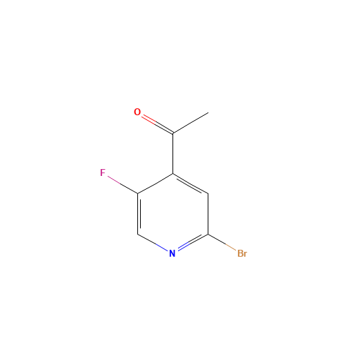1-(2-bromo-5-fluoropyridin-4-yl)ethanone (CAS: 1114523-56-6) - Chemical Structure and Molecular Formula 