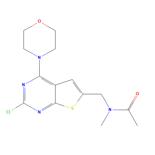 N-[(2-chloro-4-morpholin-4-ylthieno[2,3-d]pyrimidin-6-yl)methyl]-N-methylacetamide (CAS: 956393-00-3) - Related Chemical Product