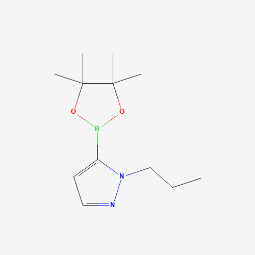 1-propyl-5-(4,4,5,5-tetramethyl-1,3,2-dioxaborolan-2-yl)pyrazole (CAS: 847818-76-2) - Chemical Structure and Molecular Formula 