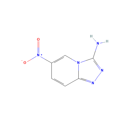6-nitro-[1,2,4]triazolo[4,3-a]pyridin-3-amine (CAS: 1369508-15-5) - Chemical Structure and Molecular Formula 