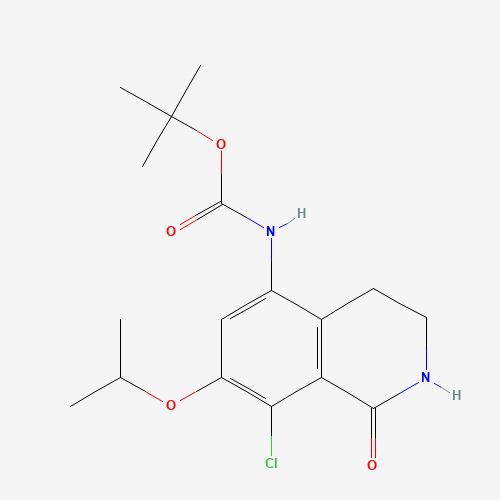 tert-butyl N-(8-chloro-1-oxo-7-propan-2-yloxy-3,4-dihydro-2H-isoquinolin-5-yl)carbamate (CAS: 1616289-58-7) - Related Chemical Product