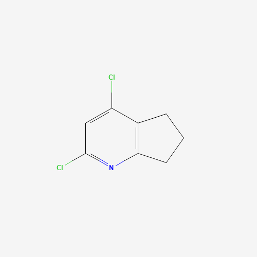 2,4-dichloro-6,7-dihydro-5H-cyclopenta[b]pyridine (CAS: 56946-65-7) - Chemical Structure and Molecular Formula 