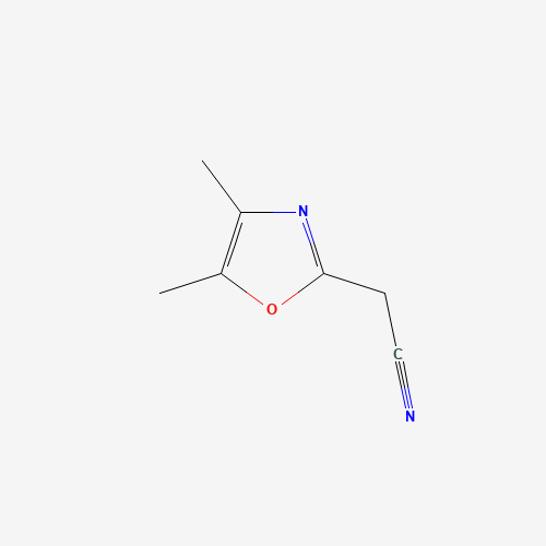2-(4,5-dimethyl-1,3-oxazol-2-yl)acetonitrile (CAS: 1522371-80-7) - Chemical Structure and Molecular Formula 