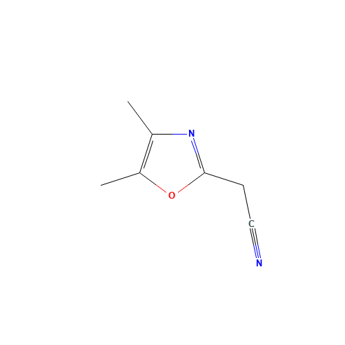 2-(4,5-dimethyl-1,3-oxazol-2-yl)acetonitrile (CAS: 1522371-80-7) - Chemical Structure and Molecular Formula 