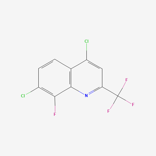 4,7-dichloro-8-fluoro-2-(trifluoromethyl)quinoline (CAS: 1150164-86-5) - Chemical Structure and Molecular Formula 