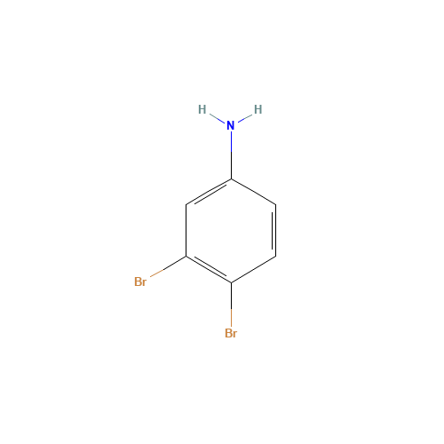 3,4-dibromoaniline (CAS: 615-55-4) - Chemical Structure and Molecular Formula 