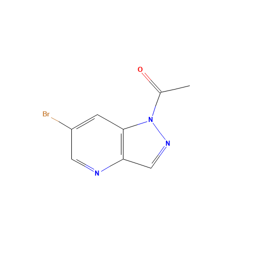 1-(6-bromopyrazolo[4,3-b]pyridin-1-yl)ethanone (CAS: 1383735-65-6) - Chemical Structure and Molecular Formula 