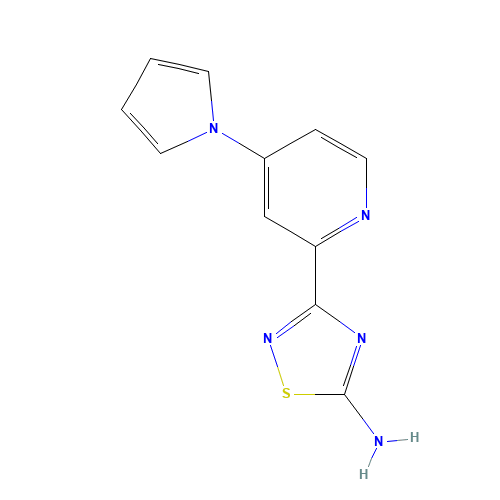 3-(4-pyrrol-1-ylpyridin-2-yl)-1,2,4-thiadiazol-5-amine (CAS: 1179360-45-2) - Related Chemical Product