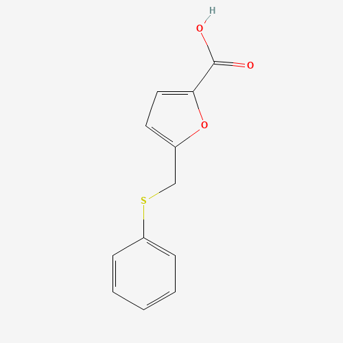 5-(phenylsulfanylmethyl)furan-2-carboxylic acid (CAS: 79504-96-4) - Chemical Structure and Molecular Formula 